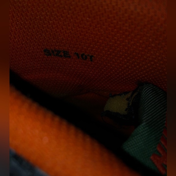 Nike Blazer Mid Woven Black Green Orange Shoes Mens Size 10  Authentic - Picture 7 of 13